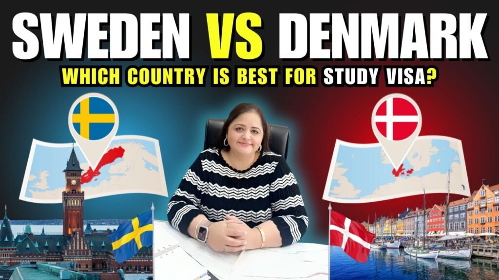 This Picture contains content about "Sweden Vs Denmark Study Visa.